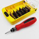 37 Pieces Multi Purpose Hardware Screwdriver Hand Tools Set Kit for Household Appliances Repair