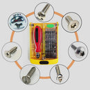 37 Pieces Multi Purpose Hardware Screwdriver Hand Tools Set Kit for Household Appliances Repair