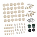 90Pieces/ Set 1/8inch 3mm Wool Felt Polishing Buffing Round Wheel Shank Tip Rotary Tool