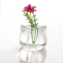Lovely Cat Shaped Clear Glass Flower Hydroponic Diaplay Vases Terrarium Container Living Room Decor