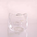 Lovely Cat Shaped Clear Glass Flower Hydroponic Diaplay Vases Terrarium Container Living Room Decor