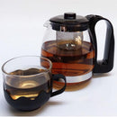 Heat Resistant Clear Glass Flower Kung Fu Teapot 4pcs Teacups Set with Steel Infuser