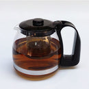 Heat Resistant Clear Glass Flower Kung Fu Teapot 4pcs Teacups Set with Steel Infuser