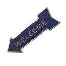 Retro Style WELCOME Label Arrow Shape Cast Iron Wall Door Art Painting Sign Shop Bar Club Home Coffee Cafe Wall Decoration