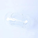 Clear Glass Oval Transparent Aquarium 18cm Water Vase Fish Tank Home Decorative Craft