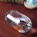 Clear Glass Oval Transparent Aquarium 18cm Water Vase Fish Tank Home Decorative Craft
