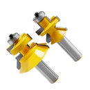 2Pieces Matched Tongue Groove Router Bit Set 1/2inch Shank Woodworking Tools