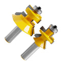 2Pieces Matched Tongue Groove Router Bit Set 1/2inch Shank Woodworking Tools