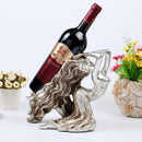 Beauty Design Silver Plated Resin Wine Rack Wine Bottle Holder Art Handicrafts Wedding Party Tabletop Furnishing Articles