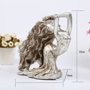 Beauty Design Silver Plated Resin Wine Rack Wine Bottle Holder Art Handicrafts Wedding Party Tabletop Furnishing Articles