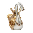 Swan Design Silver Plated Resin Wine Rack Wine Bottle Holder Art Handicrafts Wedding Party Tabletop Furnishing Articles