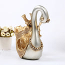 Swan Design Silver Plated Resin Wine Rack Wine Bottle Holder Art Handicrafts Wedding Party Tabletop Furnishing Articles