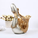 Swan Design Silver Plated Resin Wine Rack Wine Bottle Holder Art Handicrafts Wedding Party Tabletop Furnishing Articles