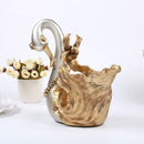 Swan Design Silver Plated Resin Wine Rack Wine Bottle Holder Art Handicrafts Wedding Party Tabletop Furnishing Articles