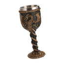 Gothic Double Wall Resin Stainless Steel 3D Drinking Mug Dragon Bone Skull Metal Wine Goblet Cup