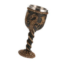 Gothic Double Wall Resin Stainless Steel 3D Drinking Mug Dragon Bone Skull Metal Wine Goblet Cup