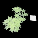 50 Pieces GLOW IN THE DARK STARS Ceiling Wall Glowing Stickers 4.2cm Yellow