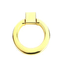 Easy Install Modern Cabinet Drawer Wardrobe Door Hardware Ring Knob Wardrobe Cupboard Pull Handle With 1 Mounting Screw -Gold