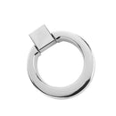 Easy Install Modern Cabinet Drawer Door Ring Knob Wardrobe Cupboard Pull Handle with 1 Mounting Screw -Silver