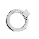 Easy Install Modern Cabinet Drawer Door Ring Knob Wardrobe Cupboard Pull Handle with 1 Mounting Screw -Silver