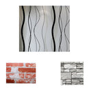 Non-Woven 3D Stripe Curve Wallpaper Roll Backdrop Wall Covering Paper Murals