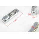 Modern Keyless Digital Push Button Door Lock with Holdback in Satin Chrome