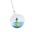 Small Yellow Duck Hanging Landscape Glass Cover Vase Terrarium Container Set