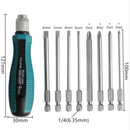 8Pcs Metal Socket Wrench Screwdriver Hex Nut Key Nutdriver Home Repair Household Hand Tools Set
