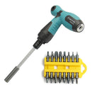 17 Pieces Ratchet Screwdriver Socket Nut Set T Key Type S2 Bits Multifunction Home Repair Hand Tools
