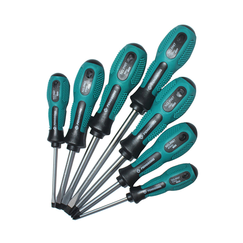 1 Set of 9 Pieces Multi-purpose Screwdriver Set Magnetic Phillips Slotted Convenient Bag Home Repair Hand Tool