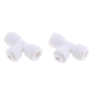 5Pieces Tube Ball Valve Quick Connect Fitting 3 Way 3/8inch 1/4-Inch 3/8inch Push in Connector Valve Start RO Water System