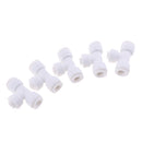 5Pieces Tube Ball Valve Quick Connect Fitting 3 Way 3/8inch 1/4-Inch 3/8inch Push in Connector Valve Start RO Water System