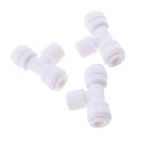3Pieces Tube Ball Valve Quick Connect Fitting 1/4-Inch Push in to 1/4-Inch Thread 3-Way Connector Valve Start RO Water System