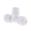 3Pieces Tube Ball Valve Quick Connect Fitting 1/4-Inch Push in to 1/4-Inch Thread 3-Way Connector Valve Start RO Water System