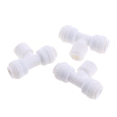 3Pieces Tube Ball Valve Quick Connect Fitting 1/4-Inch Push in to 1/4-Inch Thread 3-Way Connector Valve Start RO Water System