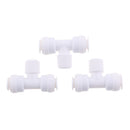 3Pieces Tube Ball Valve Quick Connect Fitting 1/4-Inch Push in to 1/4-Inch Thread 3-Way Connector Valve Start RO Water System