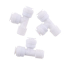 3Pieces Tube Ball Valve Quick Connect Fitting 1/4-Inch Push in to 1/4-Inch Thread Connector Valve Start RO Water System