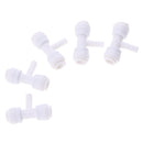 5Pieces Tube Ball Valve Quick Connect Fitting 1/4-Inch Push in 3- Way Connector Valve Start RO Water System