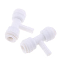 5Pieces Tube Ball Valve Quick Connect Fitting 1/4-Inch Push in 3- Way Connector Valve Start RO Water System