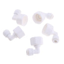 5Pieces Tube Ball Valve Quick Connect Fitting 3/8-Inch Push in to 1/2-Inch Thread Connector Valve Start RO Water System