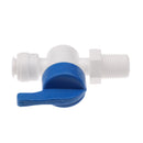 Tube Ball Valve Quick Connect Fitting 1/4-Inch Push in to 1/4-Inch Thread Connector Valve Start RO Water System