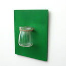 5Pieces Wall Hanging Colorful Wooden Board Glass Pudding Flower Vase Terrarium Container