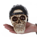 3D Skull with Cap Ornament Steampunk Cyber Goth Home Decorative Craft