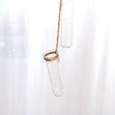2Pieces Hanging Glass Flower Vase DIY Air Plant Hydroponic Terrarium Bottle Container Home Cafe Art Decor