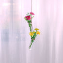 2Pieces Hanging Glass Flower Vase DIY Air Plant Hydroponic Terrarium Bottle Container Home Cafe Art Decor