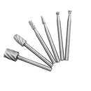 Pack of 6Pieces Routing Router Grinding Bits Burr Milling Cutter Shaft Tool Set for Rotary Tool woodworking Silver