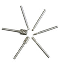 Pack of 6Pieces Routing Router Grinding Bits Burr Milling Cutter Shaft Tool Set for Rotary Tool woodworking Silver