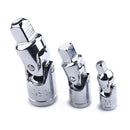 3 Pieces 1/4'' 3/8'' 1/2'' Universal Joint Socket Converter Extension Bar Adapter Set