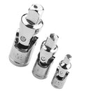3 Pieces 1/4'' 3/8'' 1/2'' Universal Joint Socket Converter Extension Bar Adapter Set