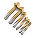 Durable 6Pieces 6.3mm-20.5mm Countersink Bore Set Round Shank Chamfer Drill Bit
